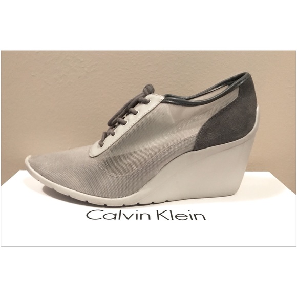 calvin klein wedge sneakers